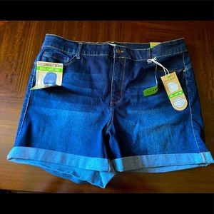 Plus Size WAX High Waist Denim Shorts - Dark Wash- 3X (Size 18)